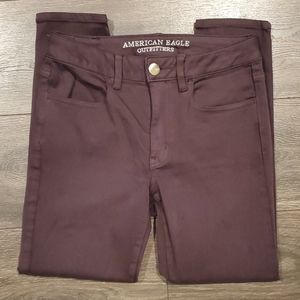 ❤AMERICAN EAGLE SATEEN HIGH RISE JEGGING CROP JEAN